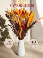 Букет сухоцветов GrassFlow, стабилизированный, высота 40 см, 70 веток