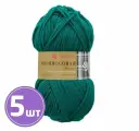 Пряжа детская, полушерсть для вязания Пехорка Pehorka Мериносовая средняя, шерсть мериносовая/акрил, цвет 335 изумруд, 5 шт. по 100 г, 200 м