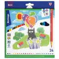 Berlingo Карандаши цветные SuperSoft Жил-был кот 24 цвета (SS00524), 1 уп., микс