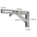 Кронштейн складной для стола или полки, 2 шт 35 см, нержавеющая сталь