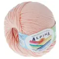 Пряжа ALPINA RENE 100% мерсеризованный хлопок 50 г 105 м №011 персиковый