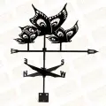 Флюгер на крышу Бабочки 700х410мм чёрный