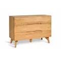 Комод деревянный массив дуба с ящиками для вещей Elva B-3, бейц-масло