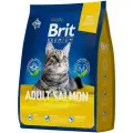 Brit Premium Сухой корм с лососем для взрослых кошек Adult Salmon, 8кг
