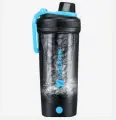 VOLTRX, Gallium, Electric Shaker Bottle, Электрический спортивный шейкер, черно-голубой, 700 мл (24 унций)