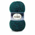 Пряжа Sport wool Nako, мор. волна/маренго меланж - 21341, 25% шерсть, 75% премиум акрил, 5 мотков, 100 г, 120 м.