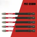 Бита Milwaukee PH2 89mm, магнитная ударная, односторонняя, крест, 5 шт.