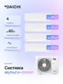 Мульти сплит-система для 4-х комнат Daichi DF80A4MS1R/ICE20AVQS1R-1*4 (20 кв. м. + 20 кв. м. + 20 кв. м. + 20 кв. м.)