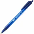 Упаковка 10 шт. Ручки шариковые автоматические BIC Round Stic Clic, набор 3 шт, синие, линия письма 0,32 мм, блистер, 926374