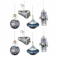 Новогодние игрушки на елку ретро Tkano New Year Cosmic Saga, стеклянные, 10 шт.