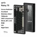 Клавиатура игровая Wob Studio Rainy 75, черно-серая, PBT, 81 клавиша, беспроводная