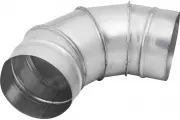 ООО Вентмаркет Отвод, для круглых воздуховодов на 90, d100, оцинкованная сталь OTV90x100