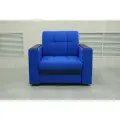 Кресло-кровать Атланта 65 Синий Велюр, 92х91х88 см, с ящиком для белья