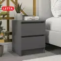 Тумба прикроватная Letta City, напольная, 2 выдвижных ящика, ЛДСП