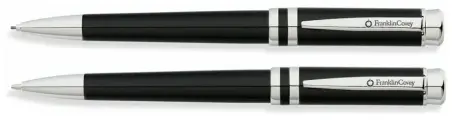 Набор FranklinCovey Freemont: шариковая ручка и карандаш 0.9мм. Цвет - черный, FC0031-1