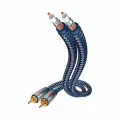 Кабель Inakustik Premium Audio, RCA, медный проводник, оболочка из ПВХ, синий, 1,5 м