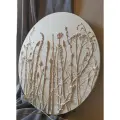 Ботанический барельеф. Панно 70*47*1,5 см, цвет молочный. Ручная работа