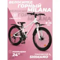 Велосипед подростковый горный 24, детский скоростной, для девочек, женский 24 дюйма, дисковые тормоза, TOPEMOUNT MILANA