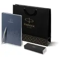 Подарочный набор: Шариковая ручка Parker Jotter Essential, St. Steel СT и ежедневник синий недатированный 1953170