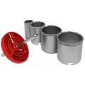 Набор коронок по керамической плитке VertexTools, 33-53-67-73 мм, 6-гранный хвостовик
