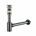 Сифон для раковины с донным клапаном оружейная сталь