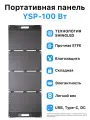 Портативная/складная солнечная панель YASHEL 100 Ватт junction box