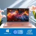 15.6 Ноутбук Intel N95, для работы и учебы, RAM 16 ГБ, SSD 1024ГБ, Windows 11 pro, Розовый, русская раскладка