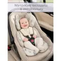 Матрасик-вкладыш в автолюльку универсальный Голубика на вареном хлопке 60*45 см.
