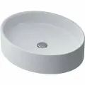 Накладная раковина AM.PM Func M8FWCC20550WG 55 без отверстия под смеситель, белая, фарфоровая, овальная, 55 см