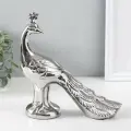 Фигурка керамика «Павлин», серебро, 20.5×7×21.5 см