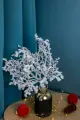 Искусственные цветы для декора новогодний коралл в снегу 45 см премиум