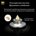 Шипы c подставками регулируемые антирезонансные для акустики и винилового проигрывателя, комплект 4шт, серебристые, в подарочной упаковке, JDtec XSSH-GJ9