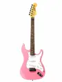 Электрогитара Stratocaster Розовая Fabio ST100 PI S-S-S, 1V+2T (Электрогитара для начинающих)