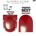 Сиденье - Крышка для унитаза Sanita Luxe BEST Color Красное Red микролифт Soft Close, быстросъемное Clip UP