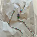 Цепочка для очков из бисера с жемчугом женская FLOWER