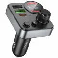 Bluetooth FM модулятор, E86, HOCO, 1 USB QC3.0+1 PD (30Вт)+1 USB 5V/0.5A, черный