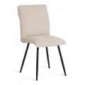 Стул обеденный TetChair Sweet молочный черный, флок, 46х55х88 см