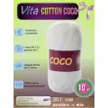 Пряжа VITA Coco Цвет. 3851, белый, 10 мот, Мерсеризованный хлопок - 100%