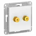 Systeme Electric AtlasDesign Бел Аудиорозетка двухместная, ATN000187