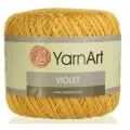Пряжа YarnArt Violet - 6 шт, 4653 желтый, 50г/282м, мерсеризованный хлопок 100% /ЯрнАрт Виолет/