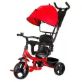 Велосипед 3-х колесный с ручкой управления красный PT1DR корзинка для игрушек