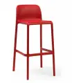 Стул пластиковый барный Faro Nardi красный, пластик, твердое сиденье, без подлокотников