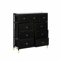 Комод Leset Хайди, 9 ящиков, Черный