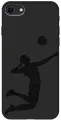 Силиконовый чехол на Apple iPhone SE (2022) / SE (2020) / 8 / 7 / Эпл Айфон СЕ 2022 / СЕ 2020 / 8 / 7 с рисунком Volleyball Soft Touch черный