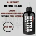 Allegory Ultra Blak, Black, Черная краска концентрат для татуировки и татуажа, black ink 240 мл