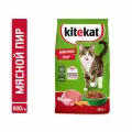 Сухой полнорационный корм KITEKAT для взрослых кошек Мясной Пир, 800г*2штуки
