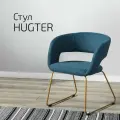 Стул для кухни премиум, стул кухонный Hugs Линк Синий + Золото