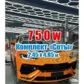 Модульное светодиодное освещение для гаража, автосервиса соты 750 W/ 220V - комплект 2450х4850 мм. / KAEF.Light