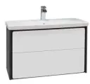 Тумба под раковину Roca Ronda 80 см белый глянец/антрацит ZRU9302965