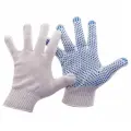 Перчатки рабочие с ПВХ х/б 100 пар 5 нитей 10 класс вязки 50гр. хозяйственные, трикотажные